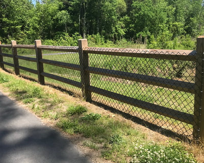 split rail built with chain link and wire fencing Lake Norman, Mooresville NC, Davidson, Cornelius, Huntersville, Denver NC